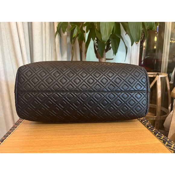 ♦️♦️ TORY BURCH AUTHENTIC BLACK LEATHER FLEMING/ALEXA HANDBAG ♦️♦️ - Picture 10 of 16